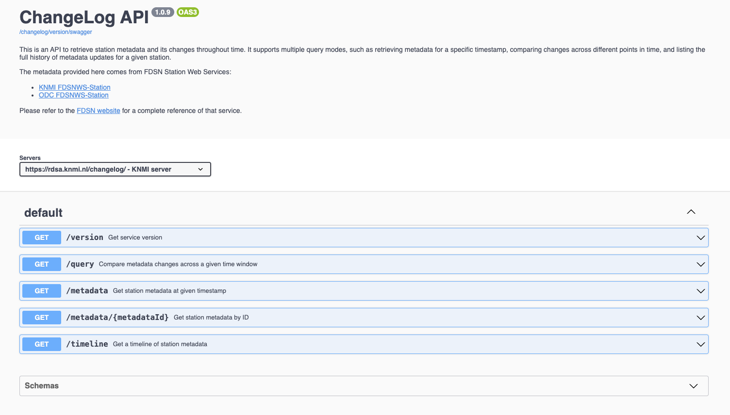 Changelog API
